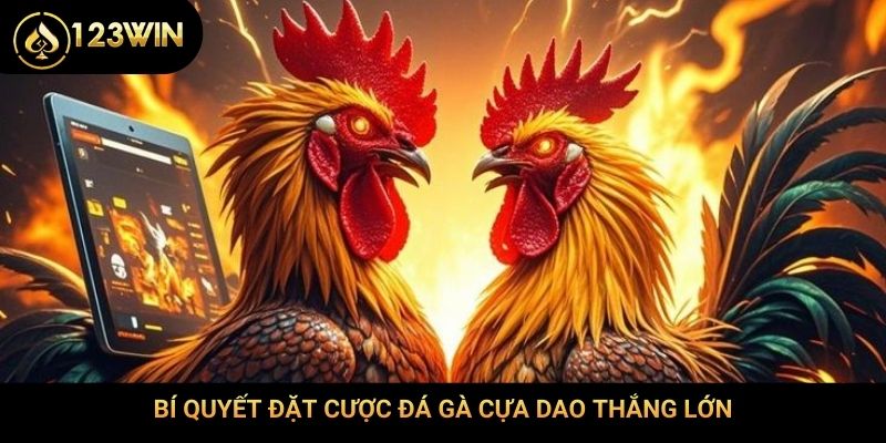 Bí quyết đặt cược đá gà cựa dao thắng lớn